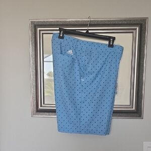 adidas Men’s Sky Blue Athletic Shorts with Small Triangle Print